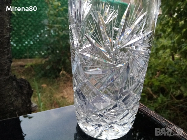 Полска кристална ваза, снимка 5 - Вази - 51501635