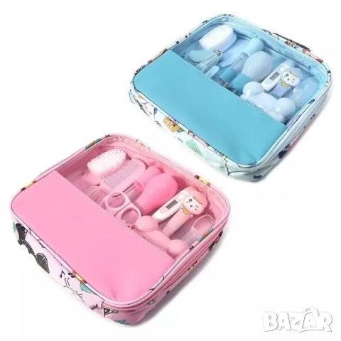 Бебешки детски хигиенен комплект, несесер с аксесоари за бебе