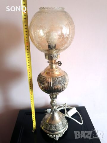 Страхотна Посребрена Стара Нощна Лампа, снимка 7 - Антикварни и старинни предмети - 45764451