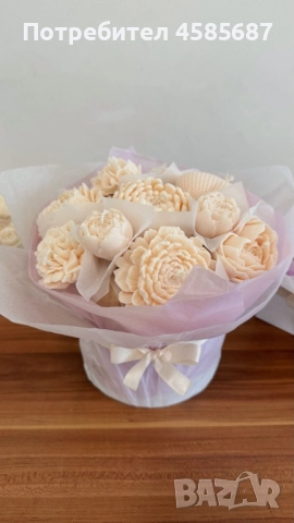 Продава цветя от соев восък натурален, снимка 3 - Декорация за дома - 51609753