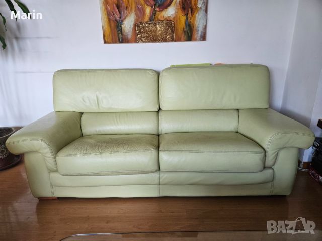 Кожени дивани и фотьоил , снимка 1 - Дивани и мека мебел - 45639700