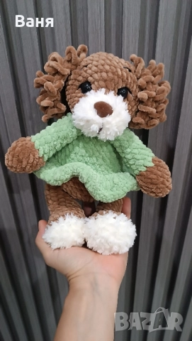 Ръчно плетено кученце, снимка 3 - Плюшени играчки - 51946319