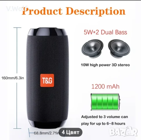 Безжична Тонколона  , снимка 2 - Тонколони - 51087904