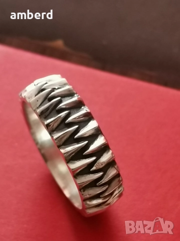 Сребърен унисекс пръстен  - модел R121, снимка 4 - Пръстени - 51986220