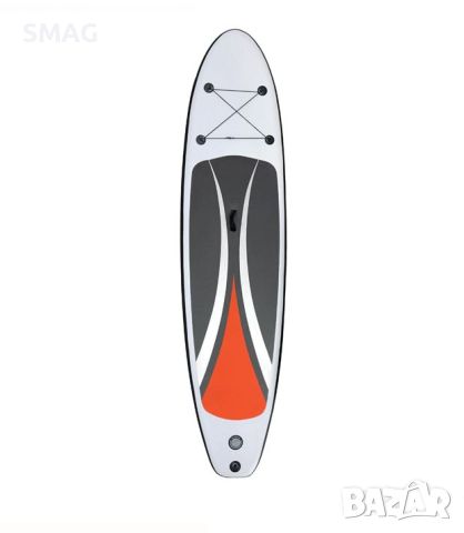 Надуваема дъска стендъм падъл SUP Sea Grey Orange 320x76x15cm с аксесоари и чанта за носене, снимка 2 - Водни спортове - 46101057