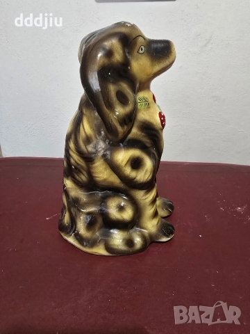 Старо керамично куче касичка, снимка 4 - Антикварни и старинни предмети - 52629399