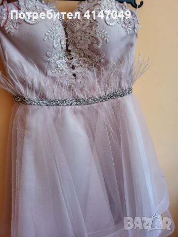 Къса рокля с пера, снимка 8 - Рокли - 46415707