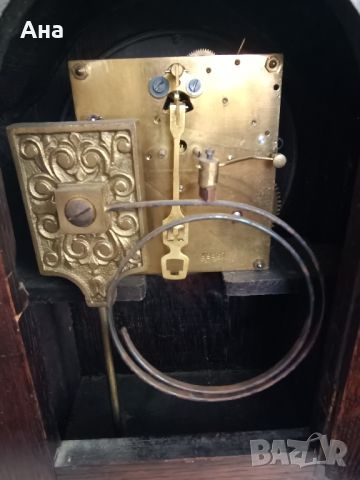 Старинен английски часовник със сребърна табела Работи , снимка 3 - Антикварни и старинни предмети - 46396153