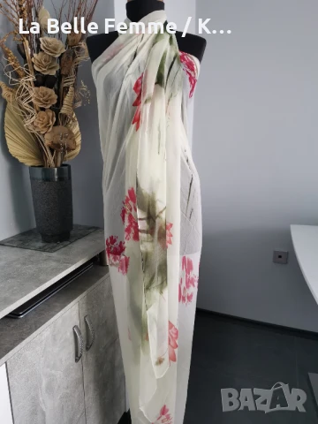 Парео от 100% коприна с размер 180/125 см., снимка 6 - Шалове - 50671760