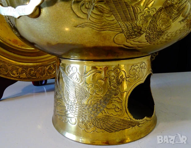 Китайско бронзово барбекю,тенджера на дървени въглища. , снимка 10 - Антикварни и старинни предмети - 53773424