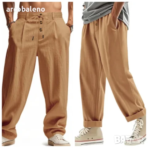 Мъжки ленен ежедневен панталон, 8цвята , снимка 11 - Панталони - 50499948