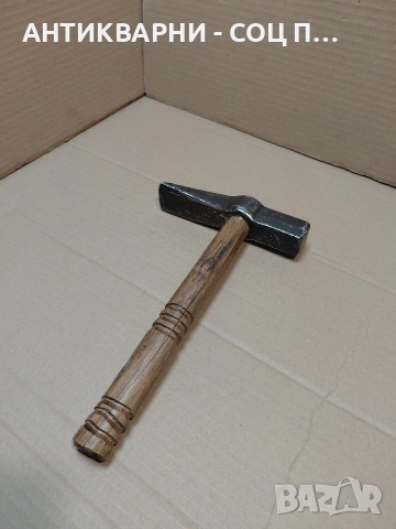 Соц Стар Каменоделски Чук С Дръжка От Дрян 0.950кг. НОМЕР 1650., снимка 4 - Антикварни и старинни предмети - 54237947