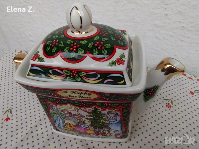 Винтидж коледен чайник Sadler, Англия, снимка 9 - Аксесоари за кухня - 53999985