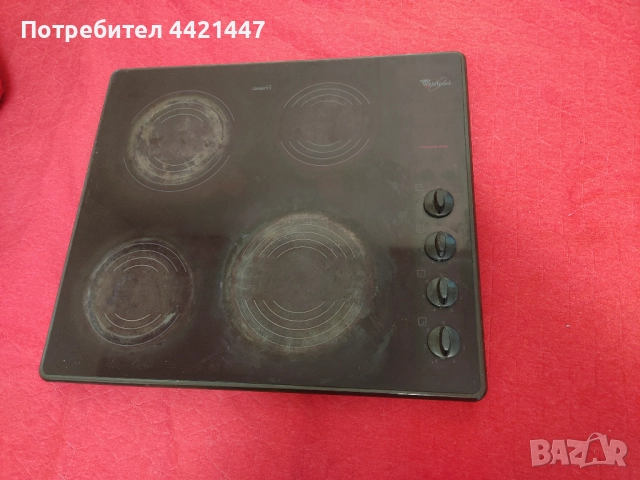 Продавам употребяван стъклокерамичен плот за вграждане, снимка 3 - Котлони - 52855442