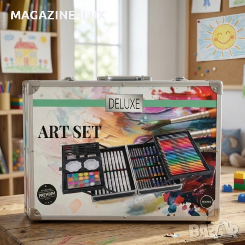 🎨 Творчески комплект за рисуване – 180 или 132 части в удобен куфар 🎨, снимка 2 - Рисуване и оцветяване - 51729162