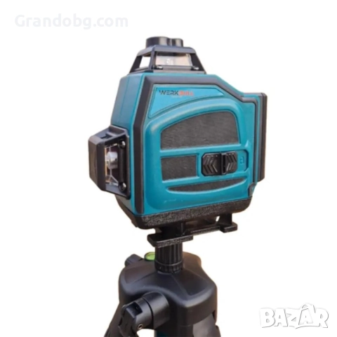 Немски 4D Водоустойчив Нивелир 16 линии WerkBull + 10 подаръка и тринога, снимка 2 - Измервателни инструменти - 52174791