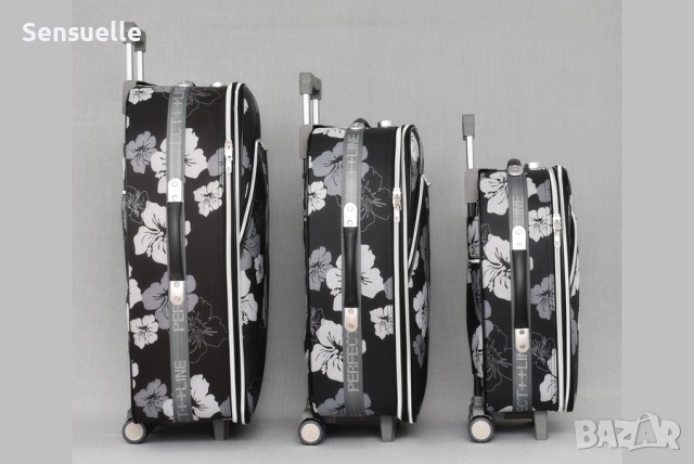 Комплект 3 куфара - Текстил, снимка 4 - Куфари - 52591766