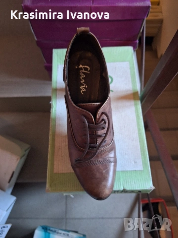 нови обувки естествена кожа цвят кафе 