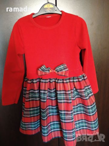 Червена официална рокля 110 см., снимка 1 - Детски рокли и поли - 45266304