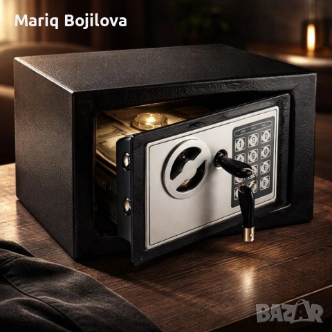Електронен сейф с кодова клавиатура и резервен механичен ключ – 4.6L