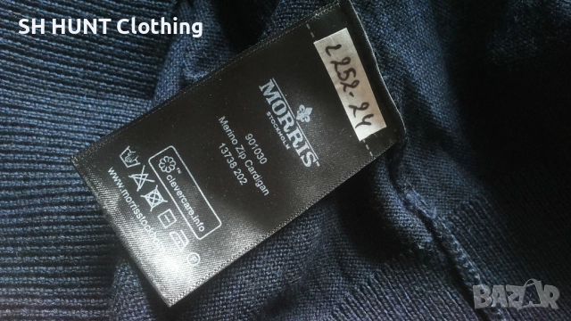 MORRIS Merino Zip Cardigan 100% Merino Wool размер L жилетка 100% Мерино вълна - 1818, снимка 13 - Пуловери - 52979025