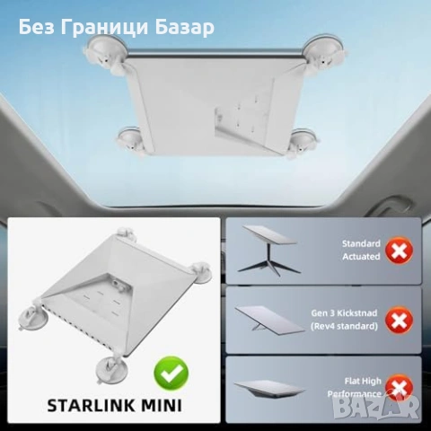 Нова Стойка за Starlink Mini с мощни вендузи за кола RV лодка стъкло шибедах кемпер, снимка 6 - Друга електроника - 54206869