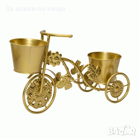 Метален цветарник Велосипед Код P2149, снимка 4 - Декорация за дома - 54162247