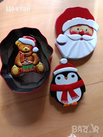 метални коледни и новогодишни подаръчни кутии, снимка 3 - Декорация за дома - 52223004