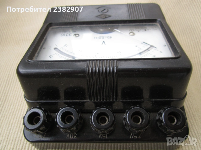 Мултиметър LEYBOLD, руски волтметър за ~,= напрежение., снимка 4 - Друга електроника - 53298053