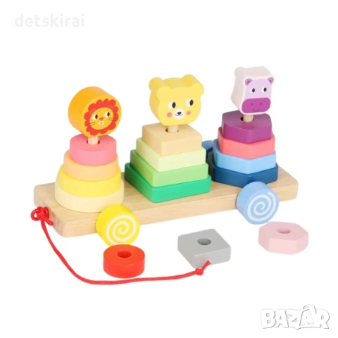 Сортер Животни в количка, снимка 5 - Образователни игри - 52297837