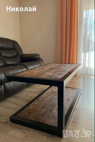 холна маса от масив и желязо , снимка 13 - Маси - 53641072