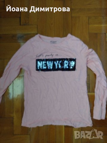 Блуза с променящи се паети, 12-13-годишни,152-158 см , снимка 1 - Детски тениски и потници - 46262335
