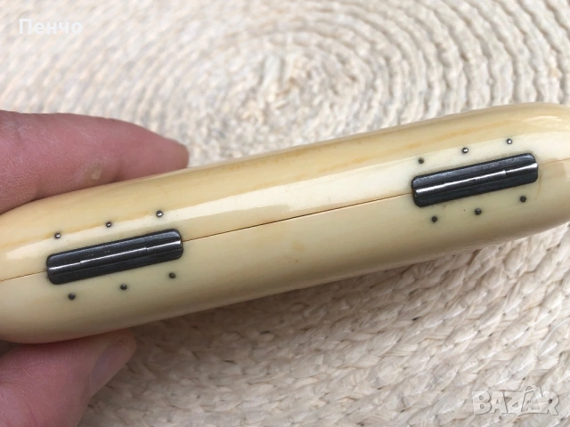 старинна кутия /табакера/ - слонова кост и сребро, снимка 9 - Антикварни и старинни предмети - 53413496