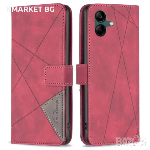 Samsung Galaxy A06 BINFEN COLOR Magnetic Wallet Кожен Калъф и Протектор, снимка 6 - Калъфи, кейсове - 48197061