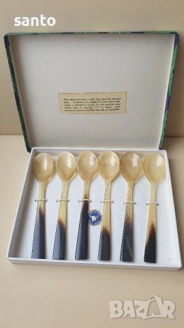 Винтиж лъжички от биволски рог