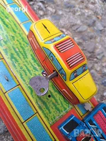 стара унгарска ламаринена играчка влакче, снимка 6 - Колекции - 53996283