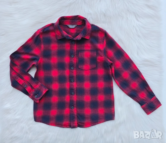 Детска карирана риза 7-8 години, снимка 3 - Детски ризи - 52428768