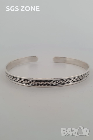 Стилна гривна от сребро 925, снимка 2 - Гривни - 52903788