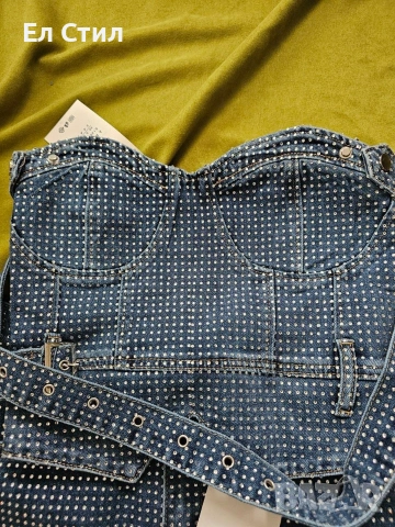 💎Дънков комплект с камъчета С М Л Цена:50 евро Еконт, снимка 4 - Комплекти - 53708794