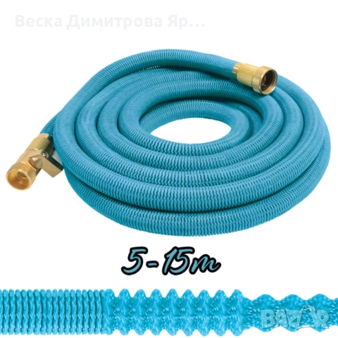 Гъвкав градински маркуч с медни накрайници - без заплитане и прегъване, снимка 7 - Напояване - 53916364