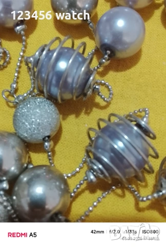 Красиво двойно колие от перли, снимка 4 - Колиета, медальони, синджири - 53696207