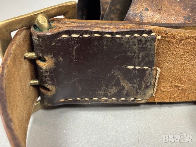 Истински Автентични Стари Хлопки-5 броя на кожен каиш, снимка 12 - Антикварни и старинни предмети - 52803117