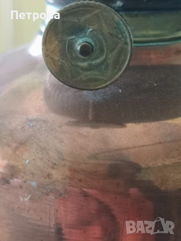 Старинна газена лампа - мед, снимка 4 - Декорация за дома - 53970543
