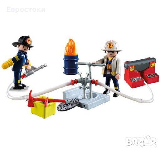 Комплект Playmobil 5651 - Пожарникари в куфарче, снимка 3 - Образователни игри - 45603899