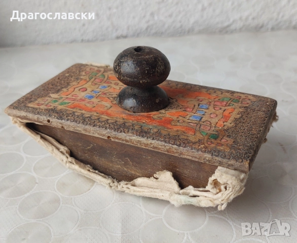 СТАРА дървена МАСТИЛНИЦА и  3 бр. попивателни, попивателна, снимка 10 - Антикварни и старинни предмети - 28898797