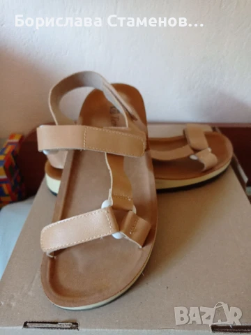 Бежови сандали Tendenz, снимка 1