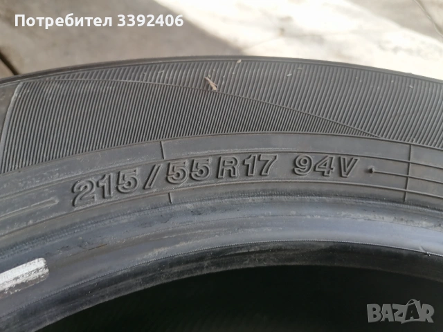 2бр. летни гуми 215/55/17.Yokohama, снимка 3 - Гуми и джанти - 53620330