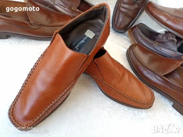 Мъжки мокасини КАТО НОВИ LUCIANO BELLINI® original, 💯 % естествена кожа, 42 - 43, снимка 4 - Мокасини - 49756446