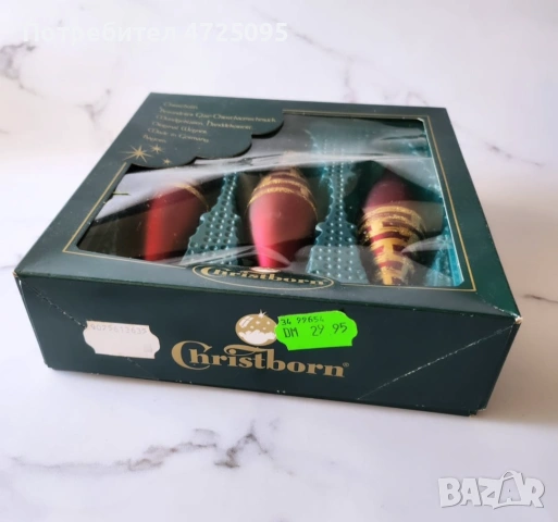 Винтидж стъклени топки за елха, снимка 2 - Декорация за дома - 53713722