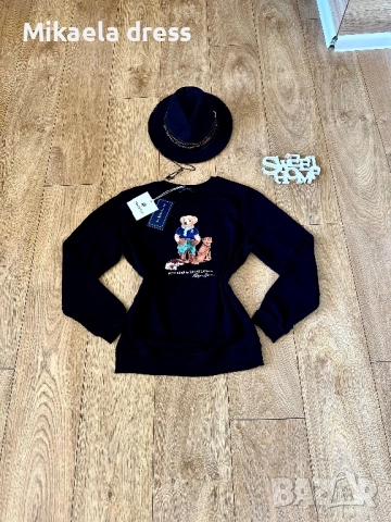 Нов син памучен суичър на Polo Ralph Lauren. Суперсвеж и готов за носене. Подходящ за всекидневието., снимка 9 - Суичъри - 52150522